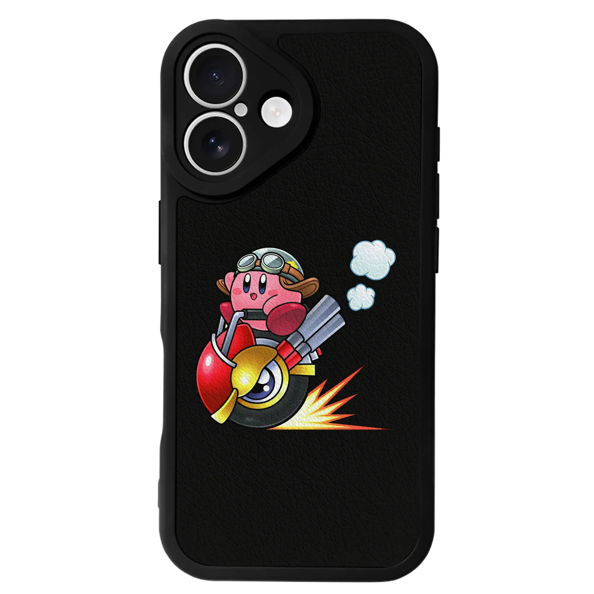 星のカービィ グッズ カービィ - IPhone 16シリーズ対応 ・ シリコンスマホケース ・ レザー調 ・ 高精度フィット ・ 耐衝撃 ・ ワイヤレス充電対応 ・ 精密カット